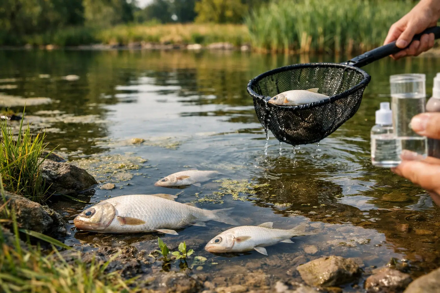 Fischsterben im Teich Ursachen schnell erkennen