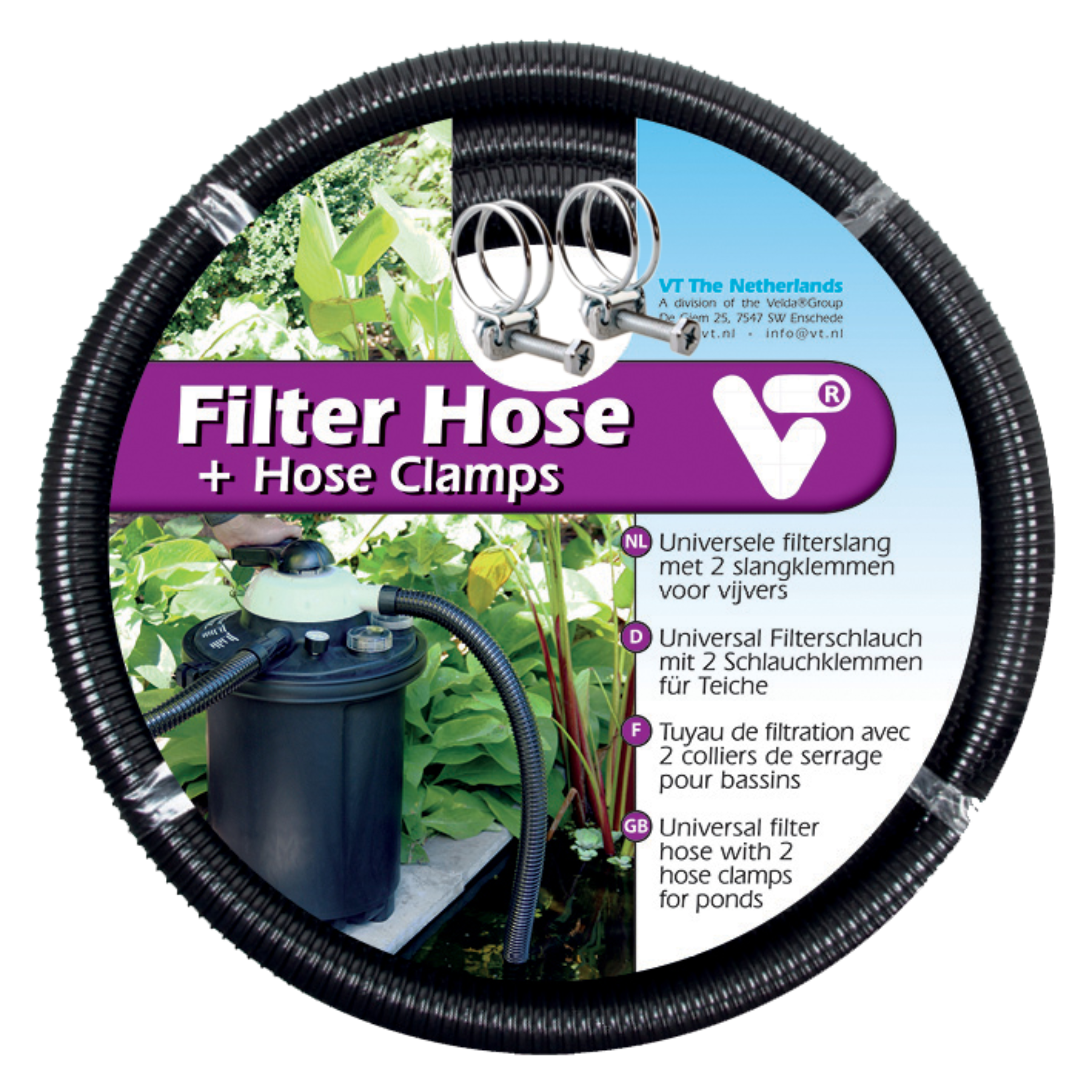 Filter Hose + Clamps 32 mm