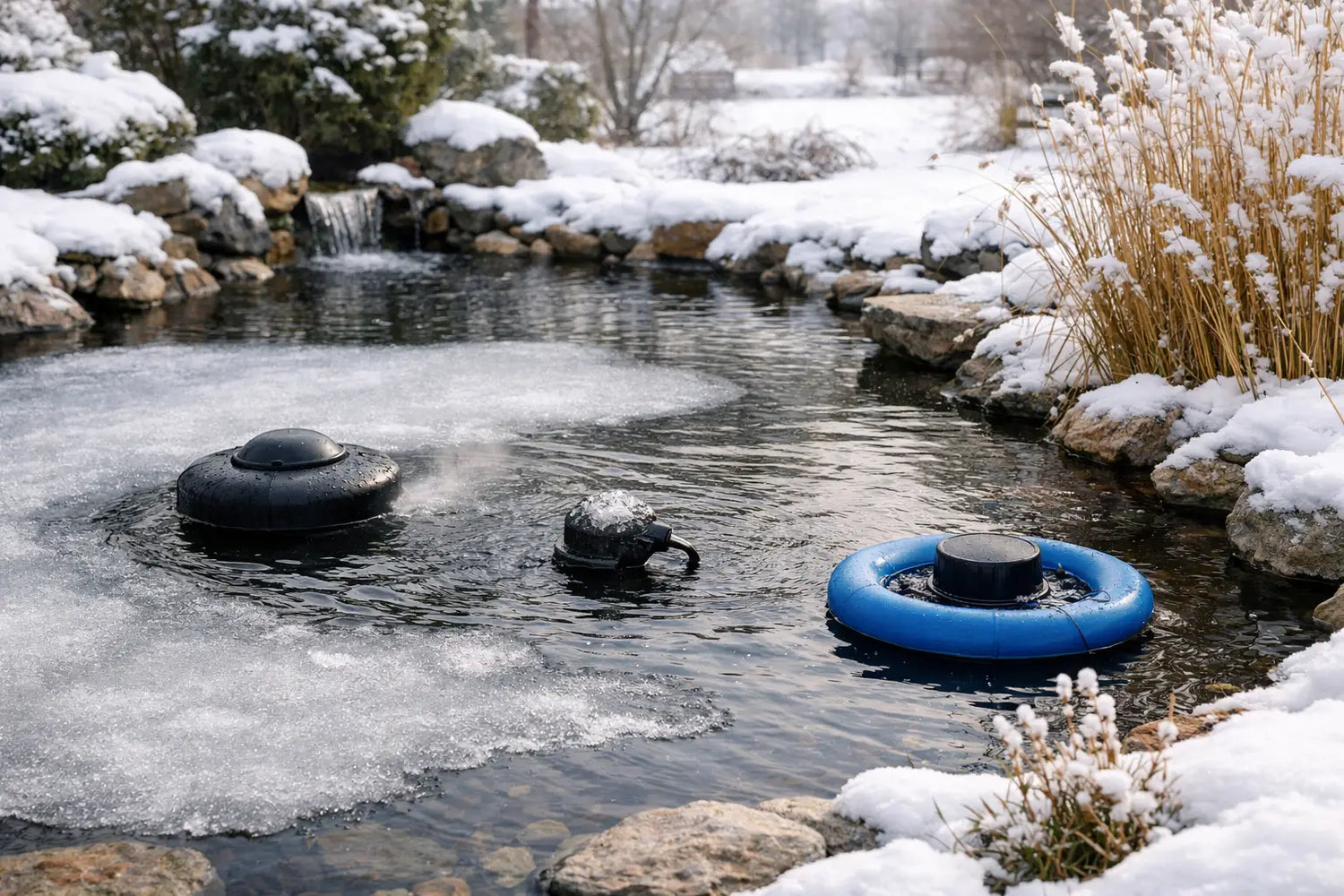 Teich im Winter eisfrei halten - so geht's